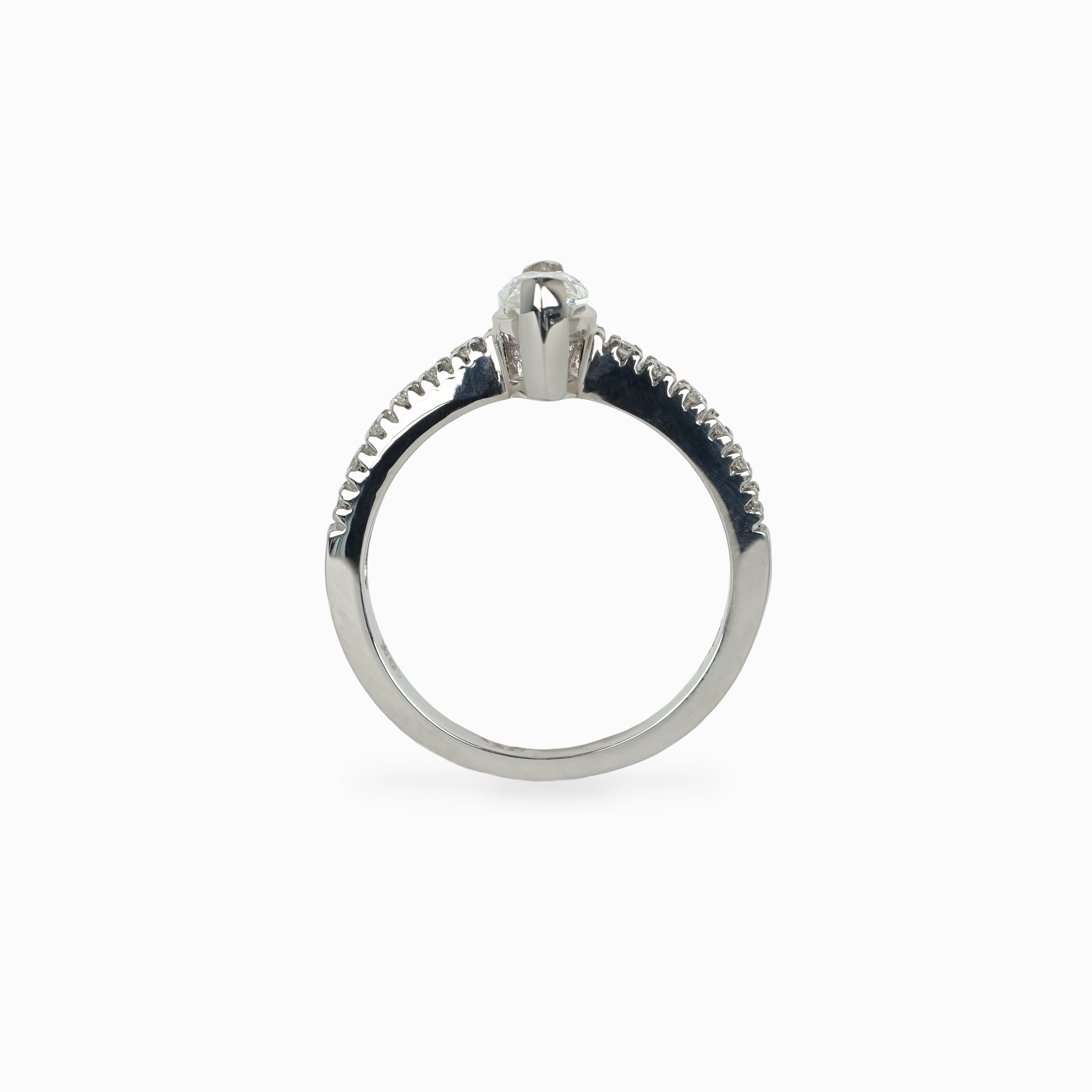 Marquise Cut Diamond Pavé Engagement Ring