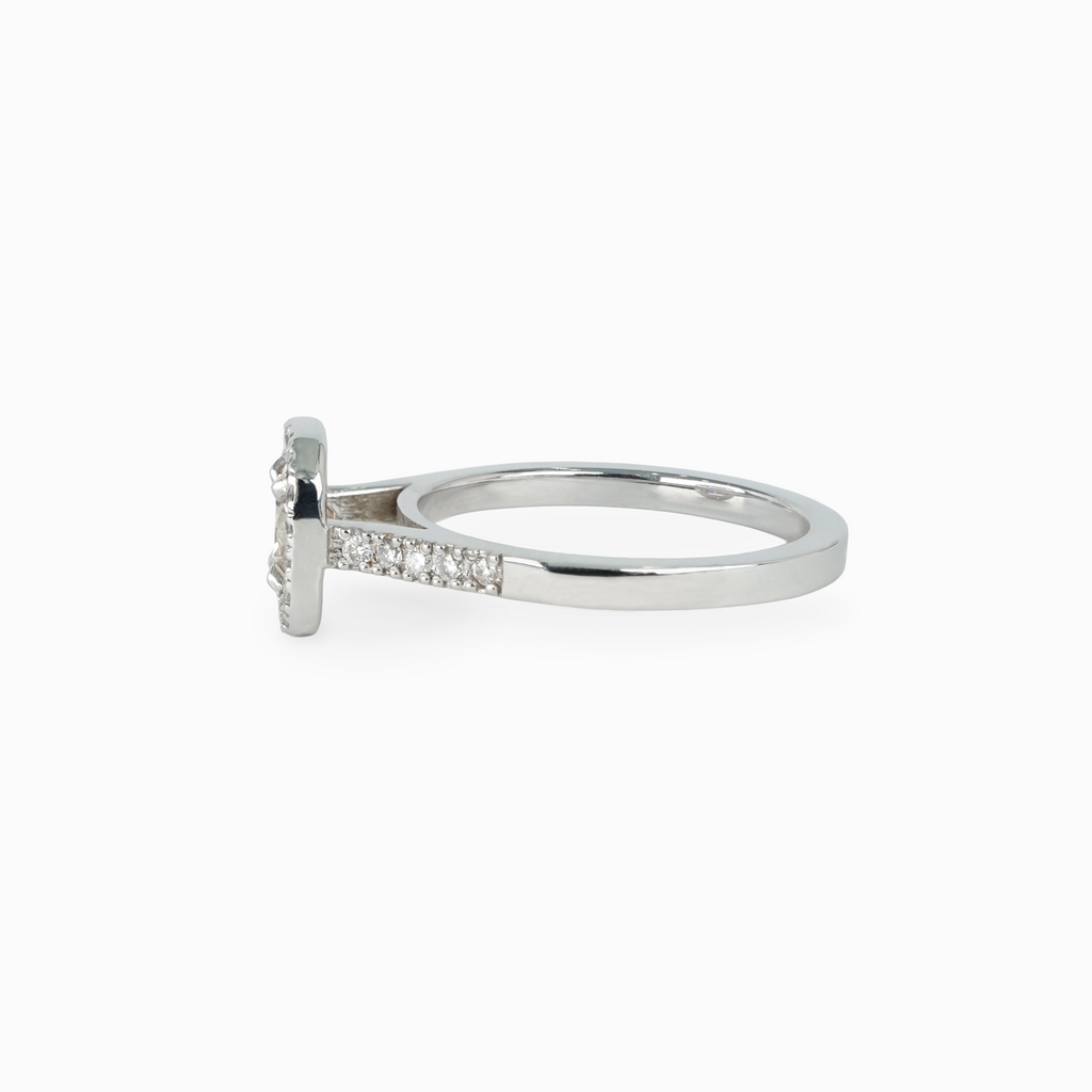 Cushion Diamond Halo Engagement Ring