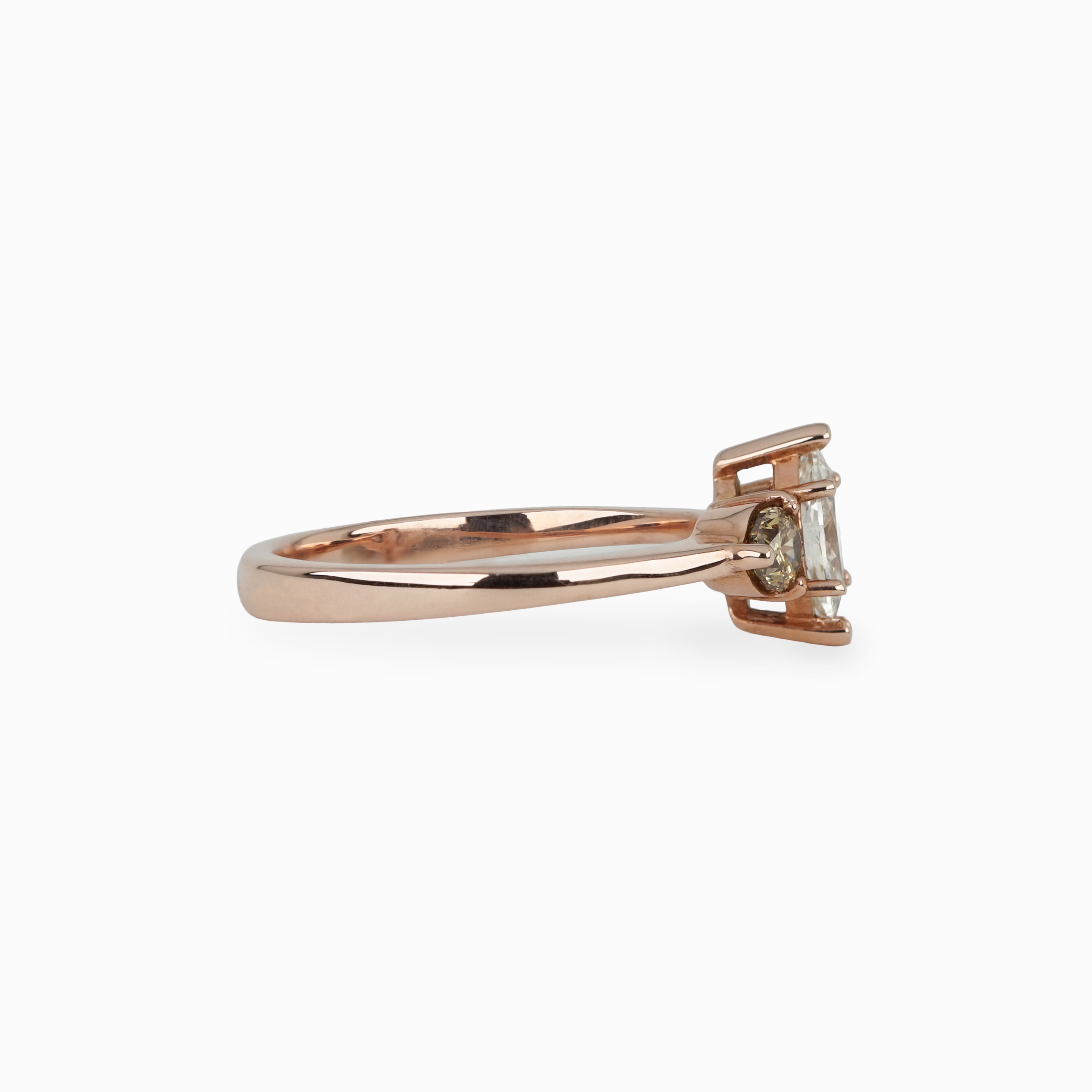 Marquise Diamond Ring with Pear Side Stones