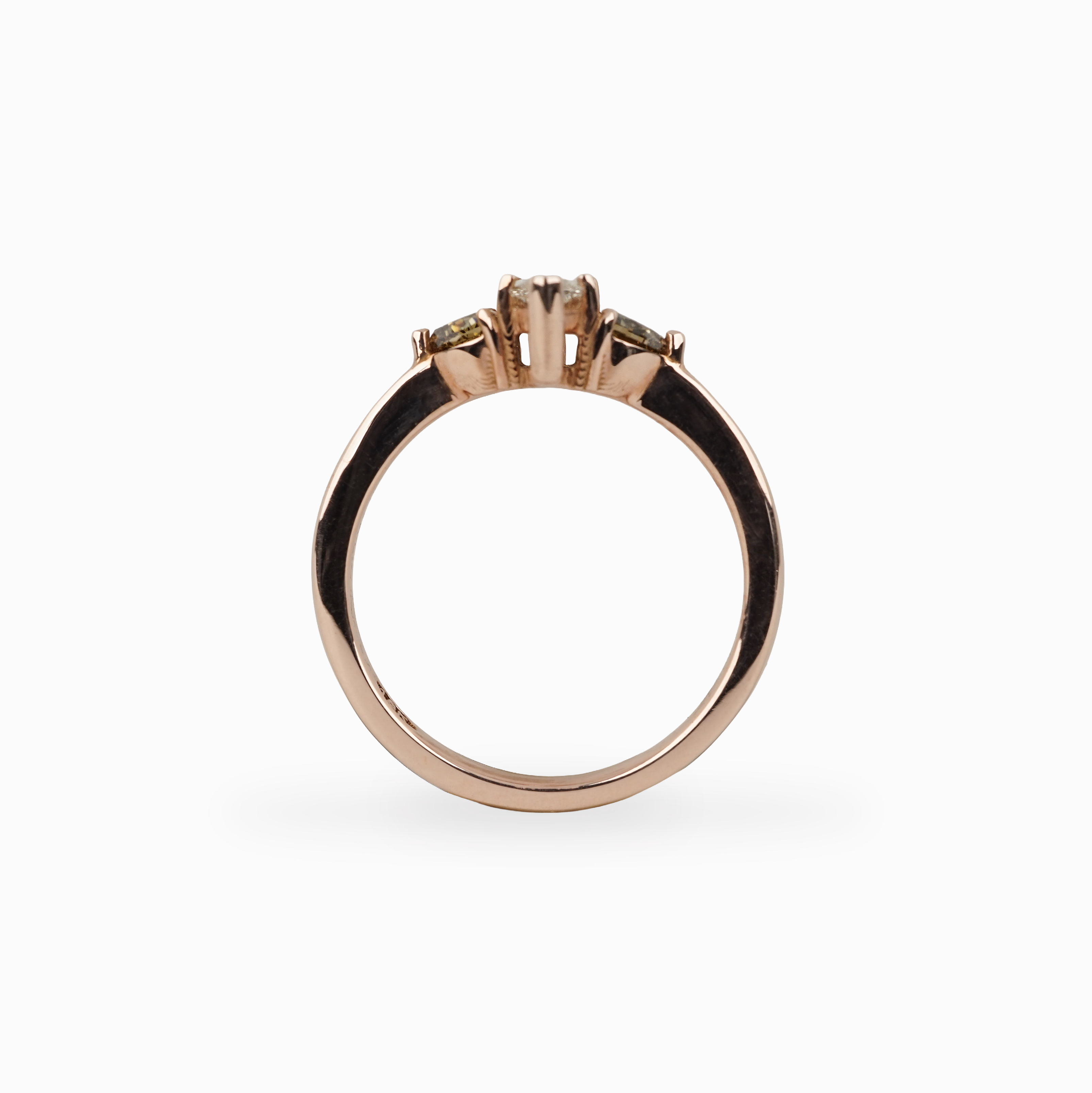 Marquise Diamond Ring with Pear Side Stones