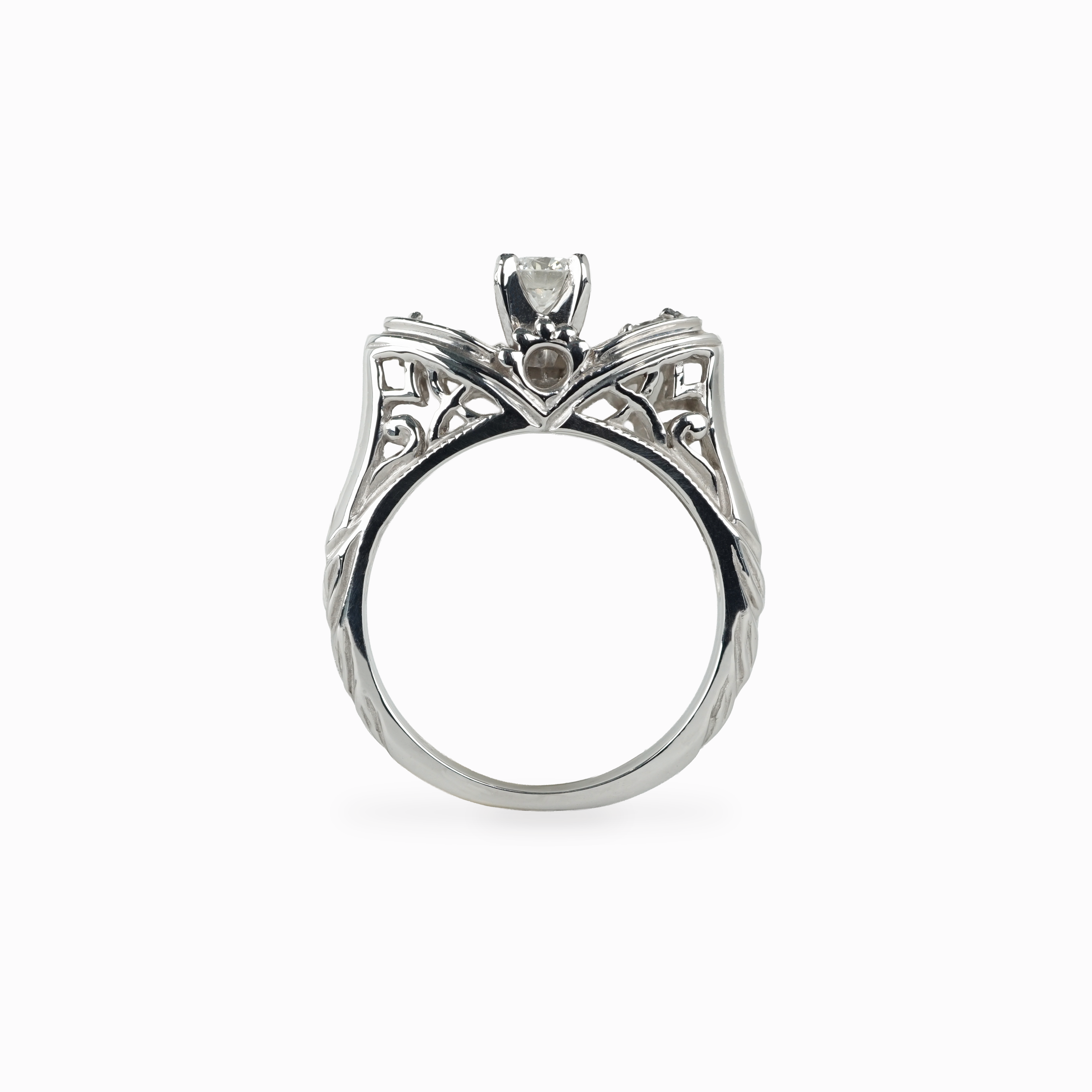 Navette Diamond Engagement Ring