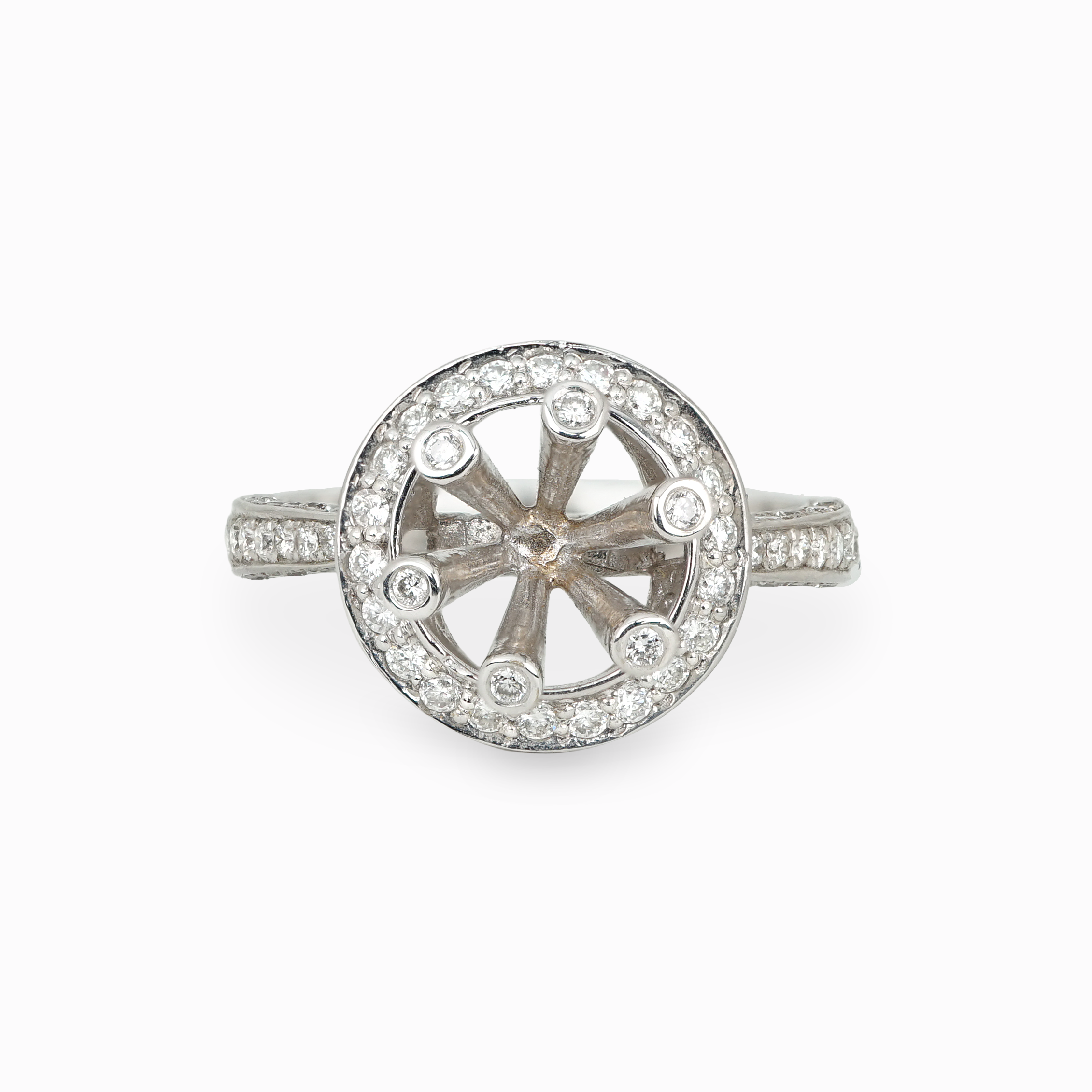 18k White Gold Diamond Ring Setting