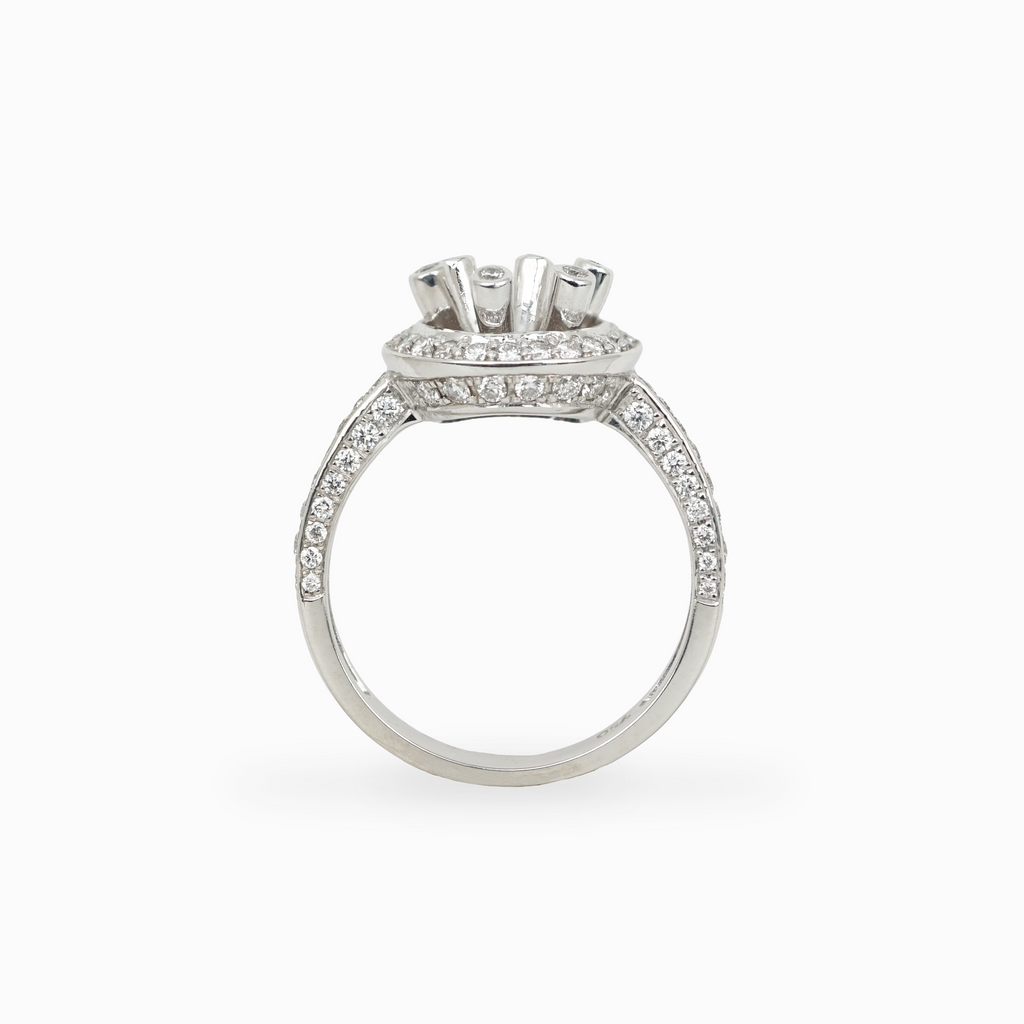 18k White Gold Diamond Ring Setting
