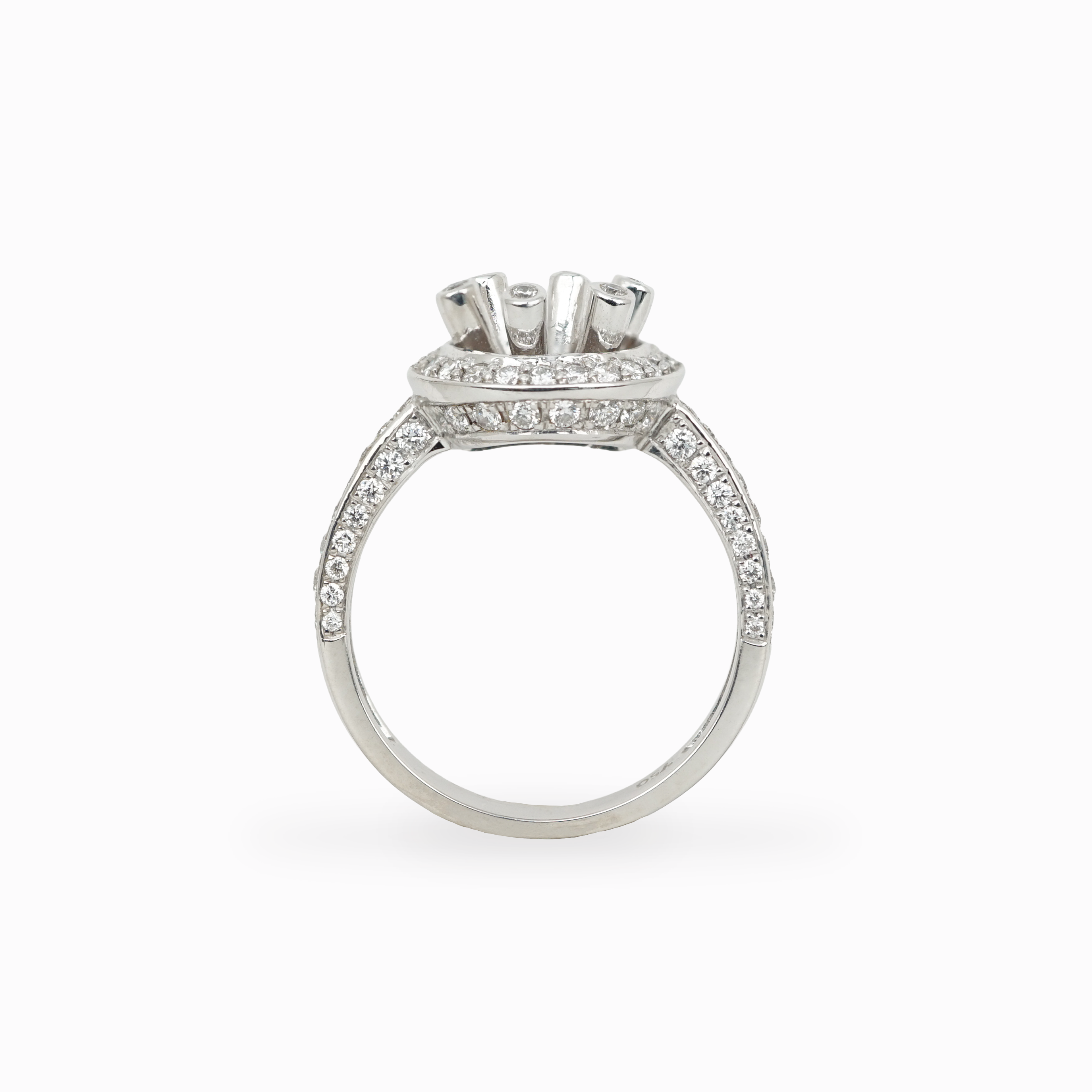 18k White Gold Diamond Ring Setting