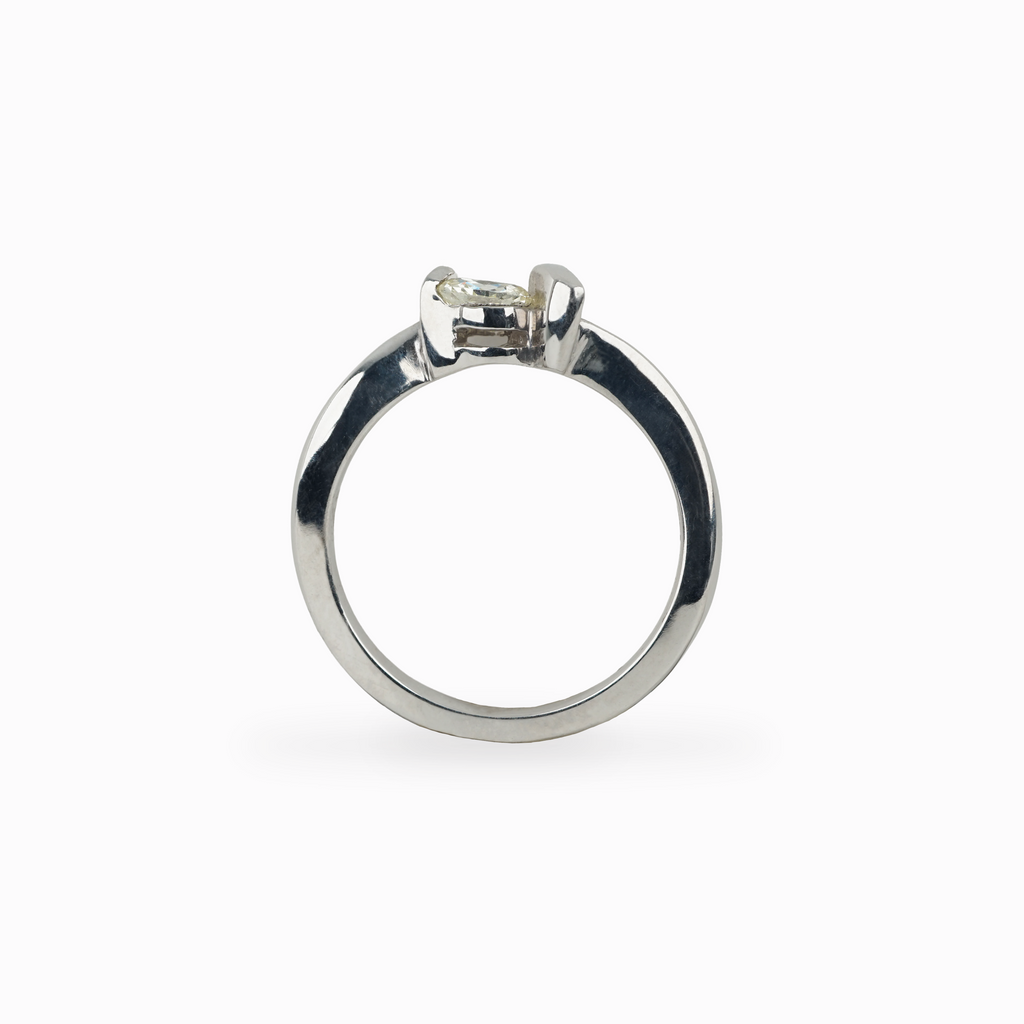 Fancy Yellow Pear Diamond Ring