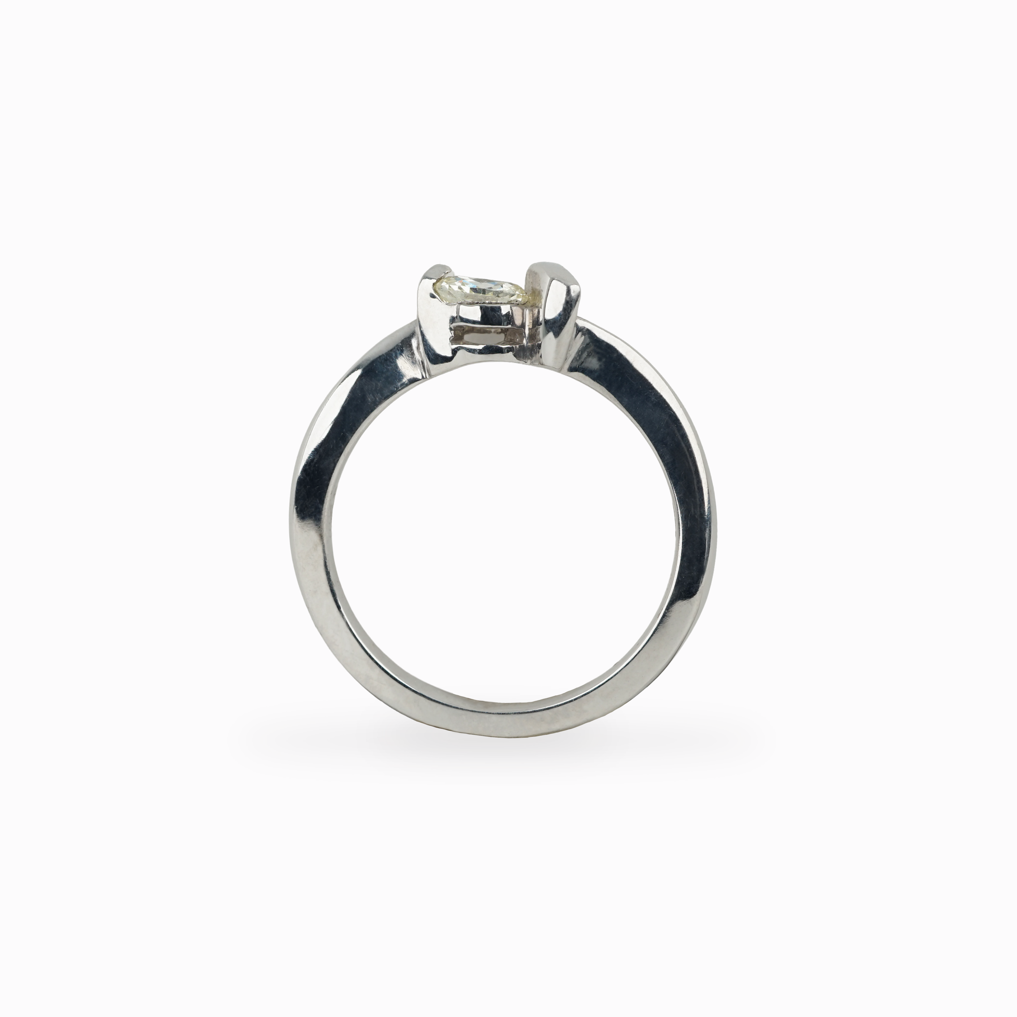 Fancy Yellow Pear Diamond Ring